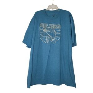 Men's 3XB Goods For Life - Gone Fishing  Graphic T Shirt Y2K Costal Beach Resort